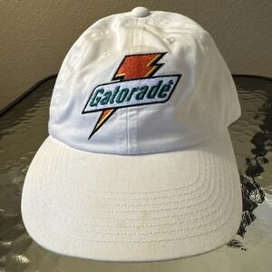 Vintage Gatorade Lightning Bolt White Strapback Hat COVEE 100% Cotton